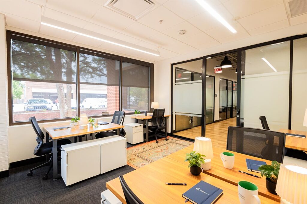 Project Cowork office space with single and double desks