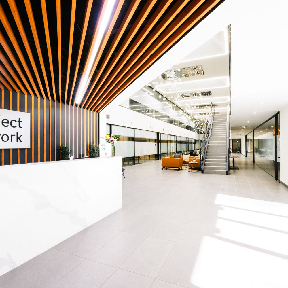 Project Cowork common area and admissions desk