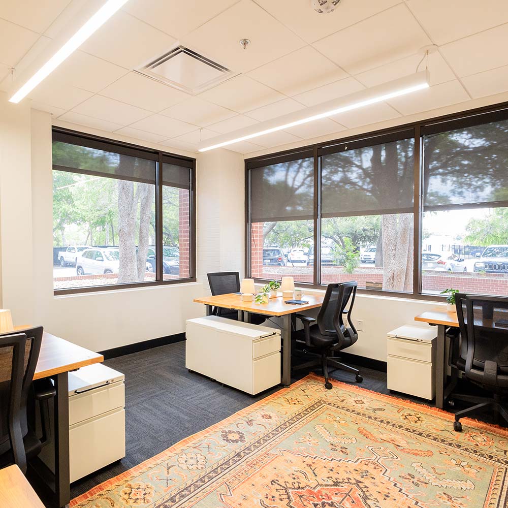 Project Cowork office space with singular and double desks